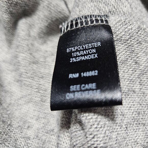 Torrid Heather Gray Trapeze Dress Womens Size 1X Hacci Knit Short Sleeve V-Neck - Picture 5 of 5